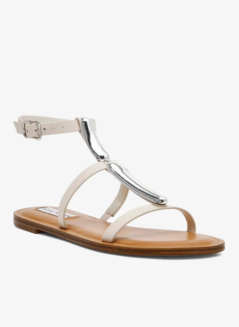 STEVE MADDEN Steve madden alma women's bone leather flat sandals