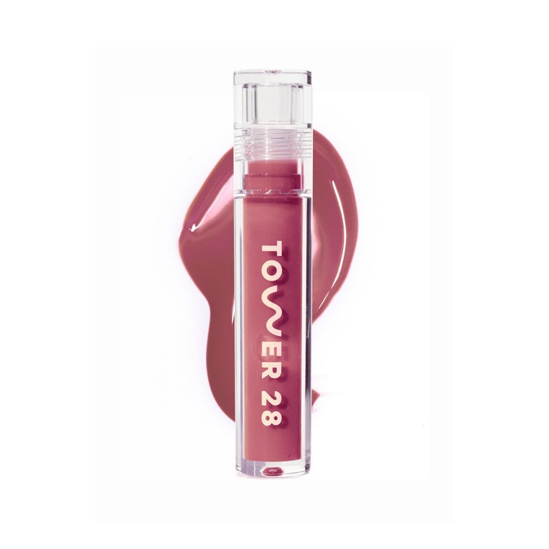 Tower 28 ShineOn Milky Lip Jelly, SESAME, Non-Sticky, Hydrating Vegan Lip Gloss in Milky Mauve, Apricot and Raspberry Seed Oil, Moisturizing, Clean, Cruelty Free - Image 1