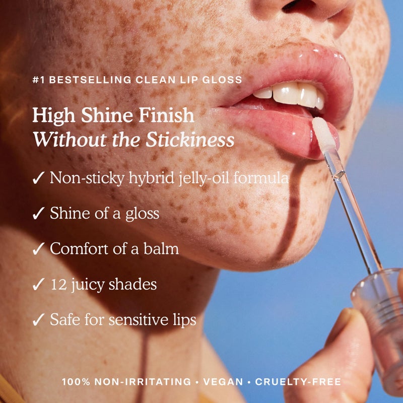 Tower 28 ShineOn Milky Lip Jelly, SESAME, Non-Sticky, Hydrating Vegan Lip Gloss in Milky Mauve, Apricot and Raspberry Seed Oil, Moisturizing, Clean, Cruelty Free - Image 4