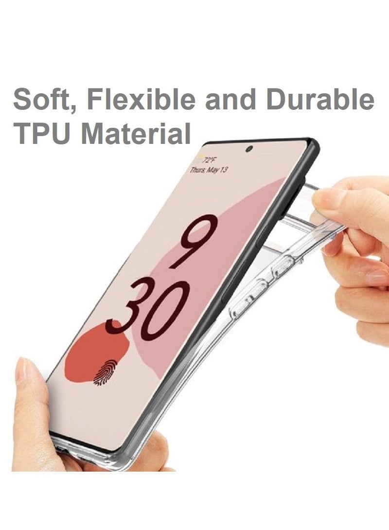 CATANES Google Pixel 6 Pro Clear Case Ultra Slim Shockproof Transparent Soft TPU Cover Compatible with Pixel 6 Pro 6.71 inch (2021) - Image 5