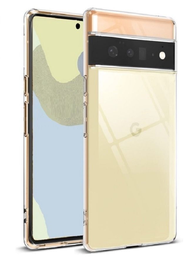CATANES Google Pixel 6 Pro Clear Case Ultra Slim Shockproof Transparent Soft TPU Cover Compatible with Pixel 6 Pro 6.71 inch (2021) - Image 2
