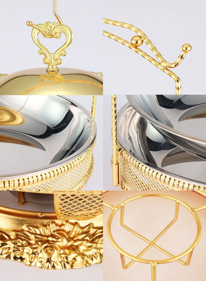 كلناميان طبق تسخين بوفيه من الفولاذ المقاوم للصدأ لتسخين الطعام وسخان 8.0 لتر - Image 4