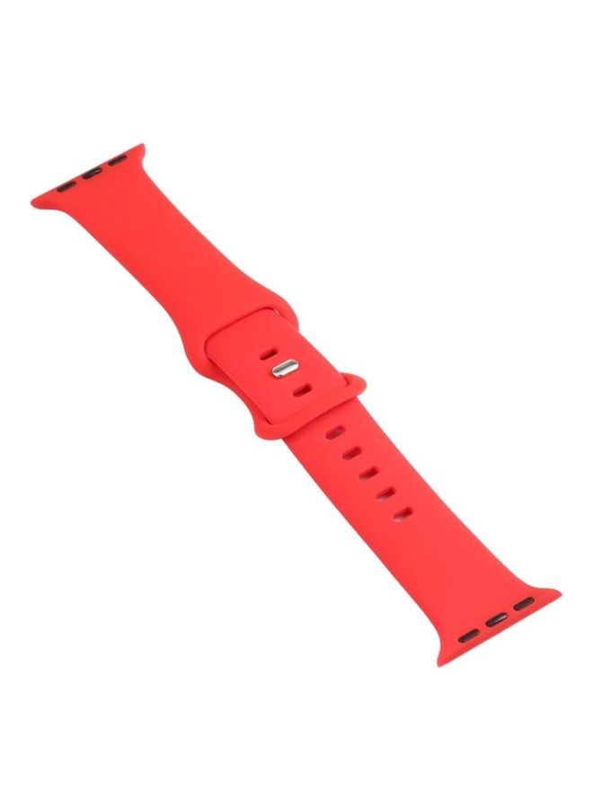 NIBEMINENT Double Wear Rivets Replacement Watchbands For Series 7 41mm / 6 & Se 5 4 40mm 3 2 1 38mm Scarlet - Image 4