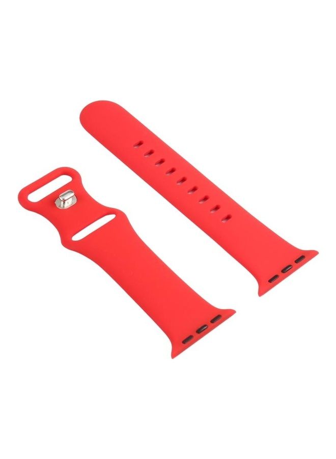NIBEMINENT Double Wear Rivets Replacement Watchbands For Series 7 41mm / 6 & Se 5 4 40mm 3 2 1 38mm Scarlet - Image 3