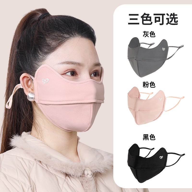 Winter Fleece Warm Mask Unisex Breathable Cotton Thickened Windproof pinkish - Image 5