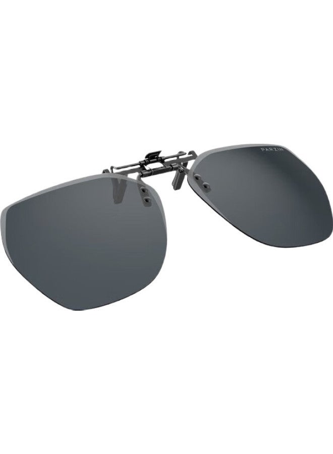 PARZIN (Parzin) Polarized Sunglasses Clip-On, Reversible, Unisex, Convenient Driving Sunglasses Clip-On, 12103 - Image 3