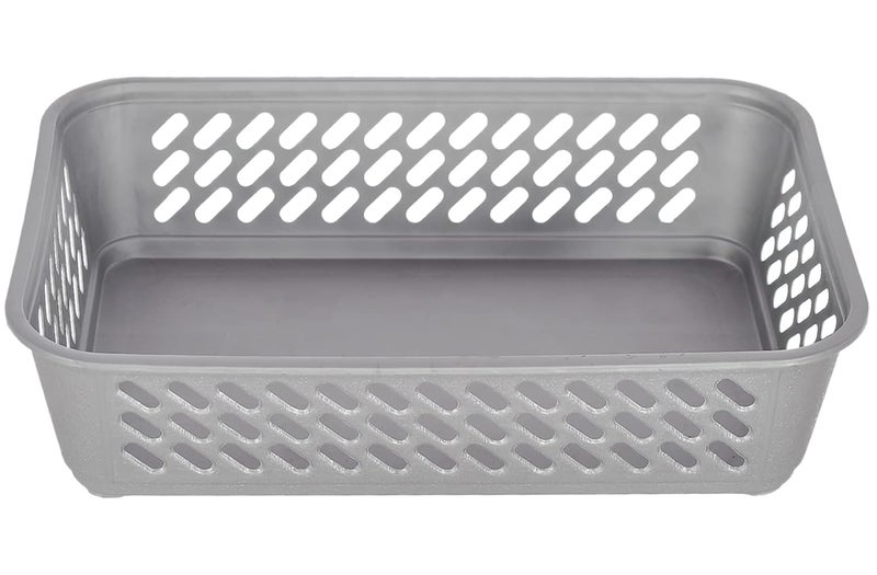Kuber Industries Kuber Industries Multipurposes Super Tidy Plastic Basket, Organizer for Kitchen, Countertops, Cabinets, Bathrooms- Pack of 2 (Grey) -46KKM0272  - Image 2