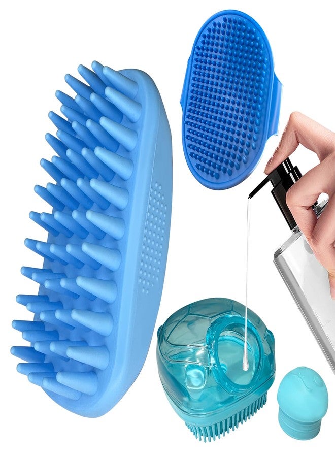IDQQUQQ 3PCS Dog Bath Brush, Dog Shampoo Brush, Dog Scrubber for Bath,Dog Bath Products are Suitable for Short, Long haired Dogs, Cats, Large Dogs, and Small Dogs - Image 1