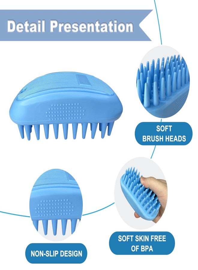IDQQUQQ 3PCS Dog Bath Brush, Dog Shampoo Brush, Dog Scrubber for Bath,Dog Bath Products are Suitable for Short, Long haired Dogs, Cats, Large Dogs, and Small Dogs - Image 4