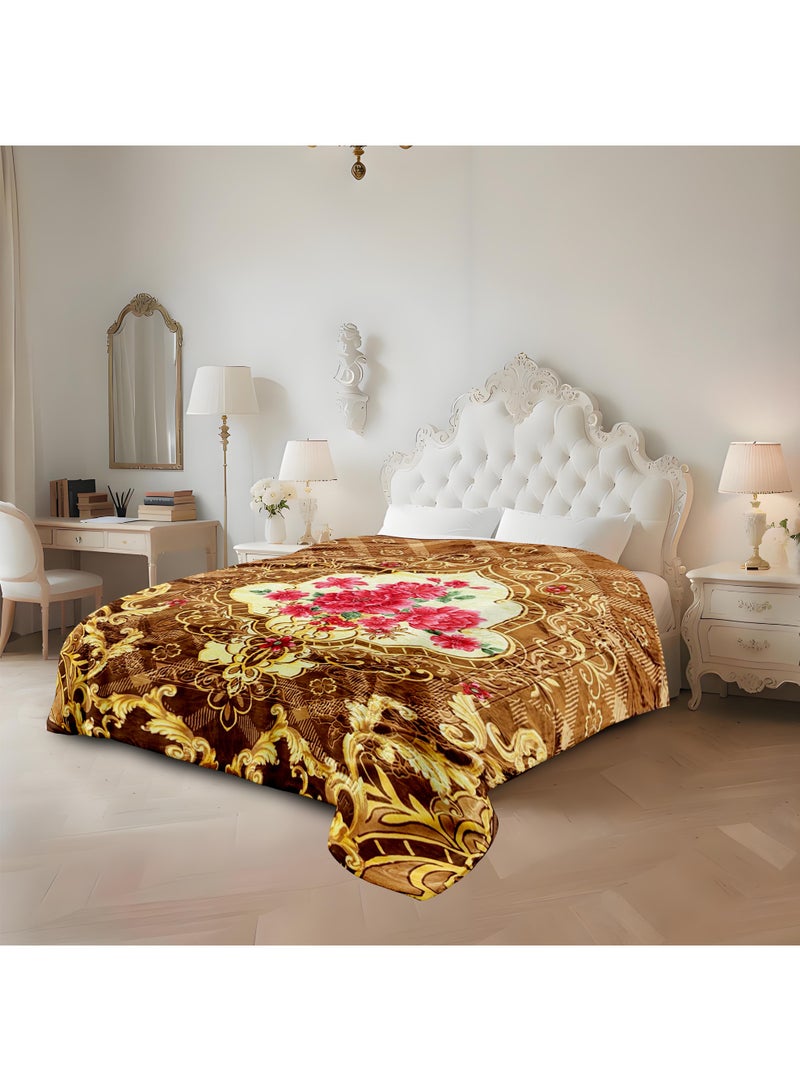 ستارجولد بطانية راشيل مزدوجة الطبقات 200×240 سم، ناعمة للغاية، دافئة وخفيفة الوزن - مضادة للحساسية، مناسبة لجميع المواسم للاستخدام المنزلي والفندقي