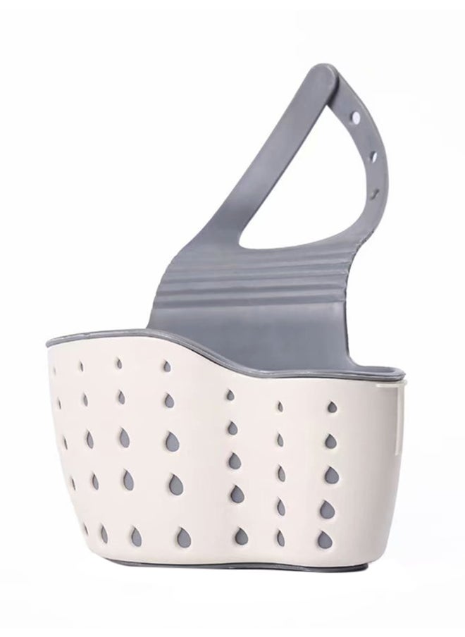 SKY-TOUCH - Sink Shelf Soap Sponge Drain Rack WhiteGrey 245centimeter - Image 1