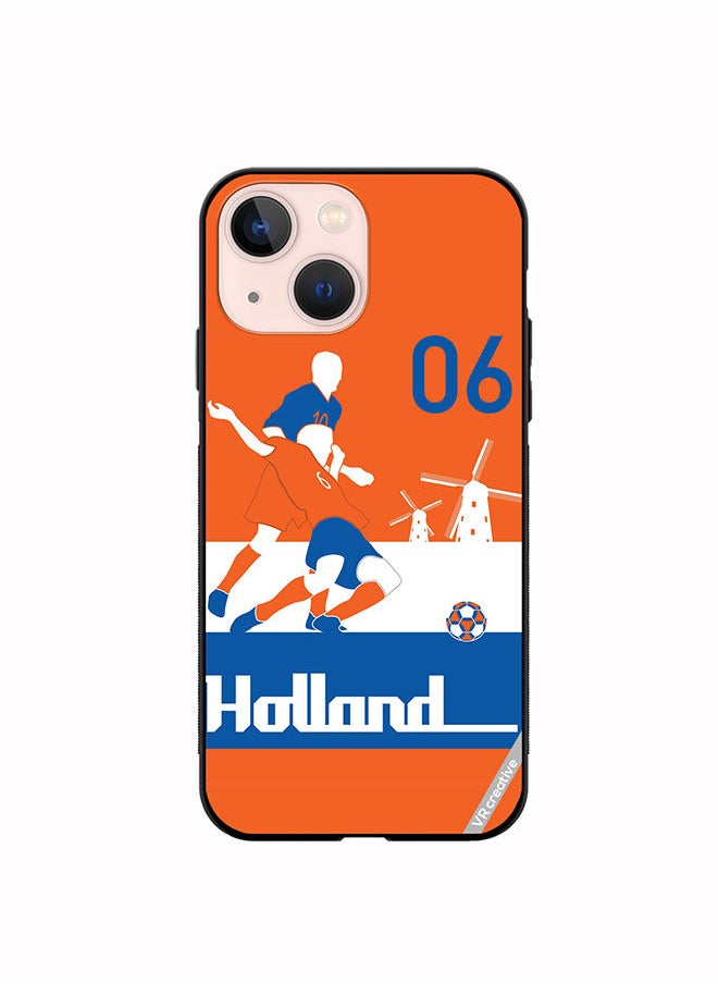 VR CREATIVE - Protective Case Cover For Apple iPhone 13 Holland Football Soccer Players Design Multicolour - Image 1