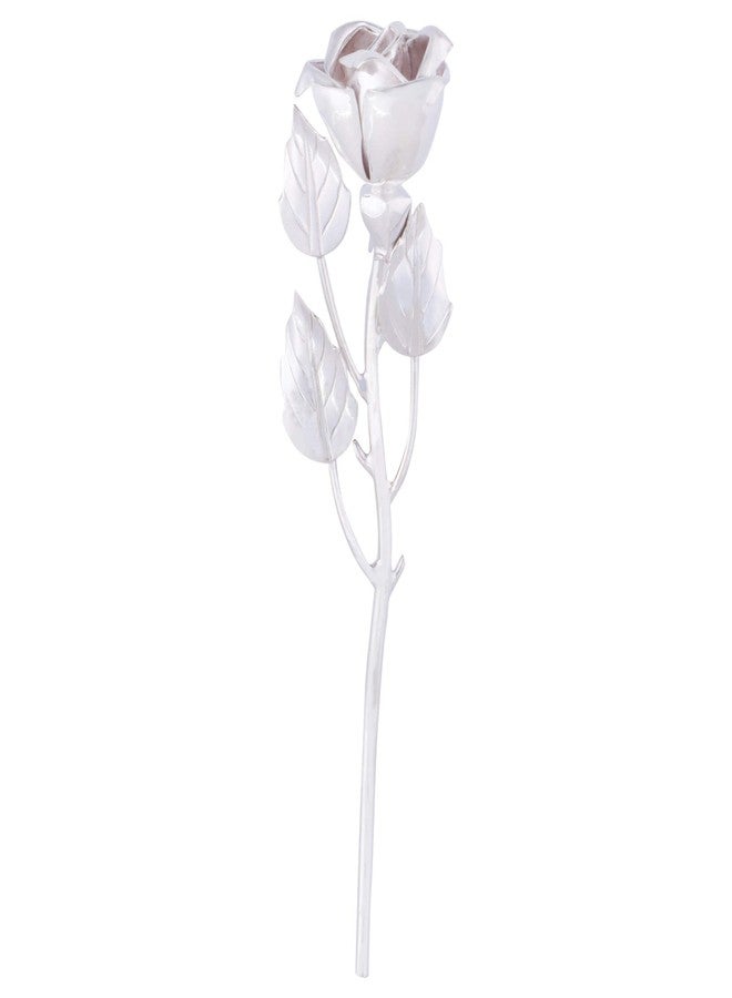 OM CHIRAG CREATION Sterling Silver Artificial Rose Flower for Gifting- 90%-92.5% Pure - Image 1
