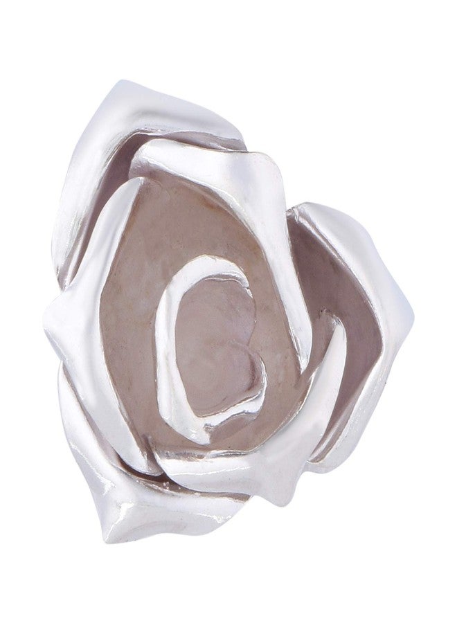 OM CHIRAG CREATION Sterling Silver Artificial Rose Flower for Gifting- 90%-92.5% Pure - Image 3