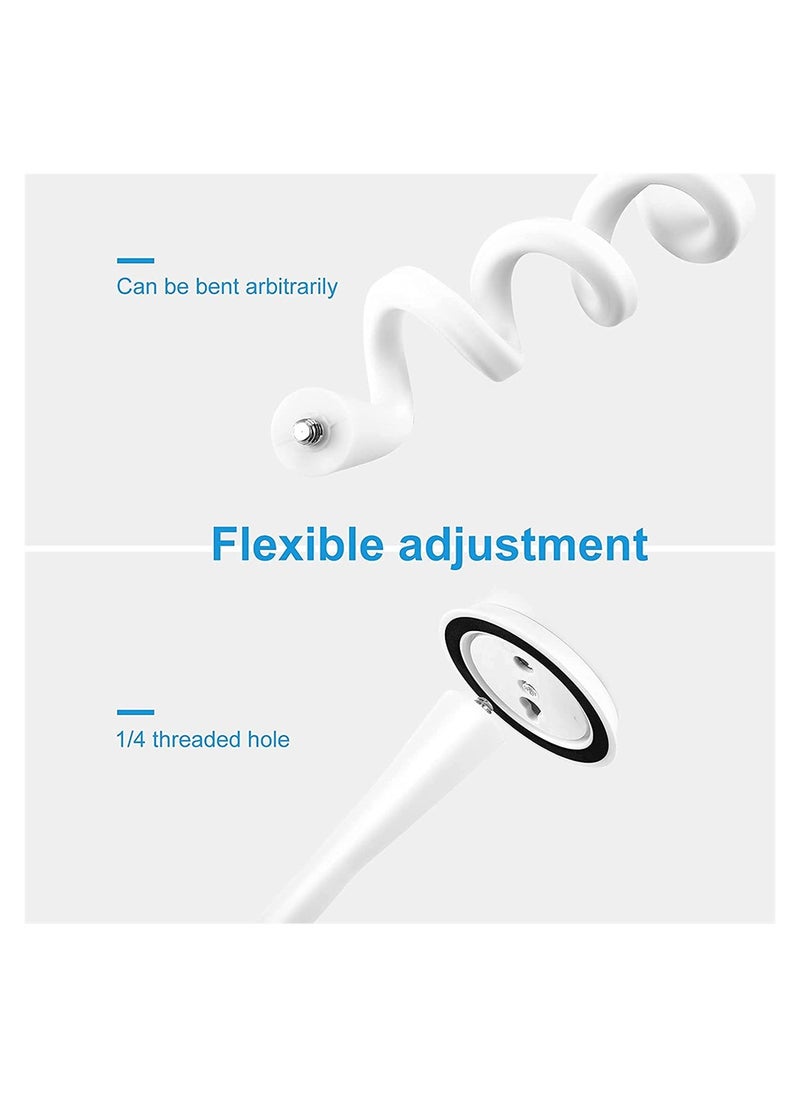 SYOSI - Baby Monitor Mount Shelf, Flexible Camera Stand for Nursery Baby Monitor Crib Holder, Compatible with Most Universal Monitors Camera, Versatile Twist Mount Without Tools or Wall Damage (White) - Image 1