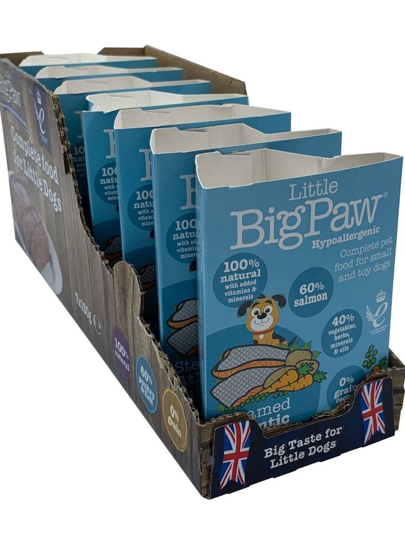 Little Big Paw Little Big Paw Dog Salmon With Vegetable Puppies Wet Food 7x150G - Image 1