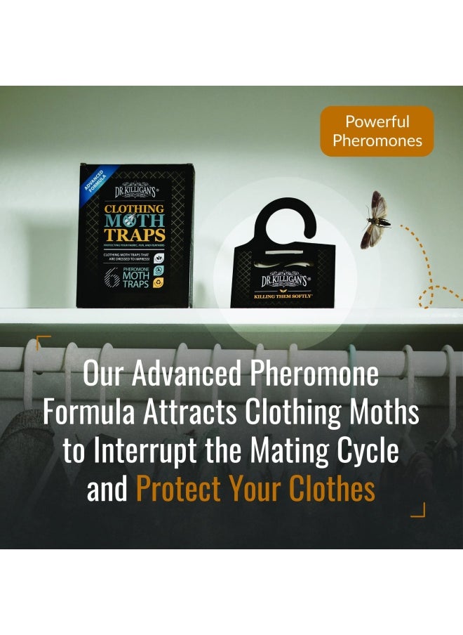 Premium Clothes Moth Traps with Pheromones Prime Non-toxic Clothing Moth Trap With Lure for Closets Moth Killer Treatment  Prevention Case Making and Web Spinning Moth 6 Black