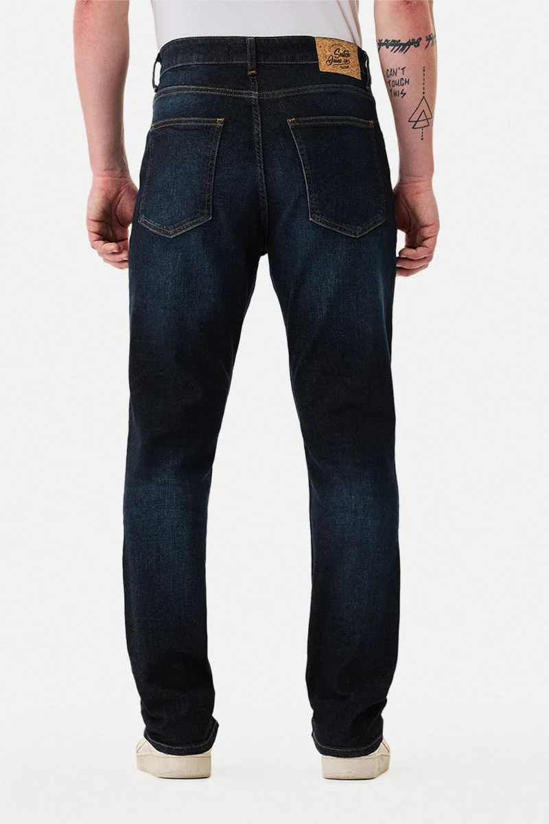 SNITCH Navy Slim Fit Washed Jeans for Men | Best Price UAE