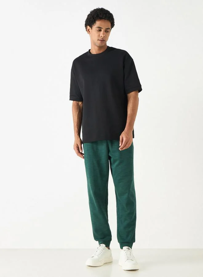 Kappa Kappa Logo Detail Joggers with Pockets and Drawstring Closure