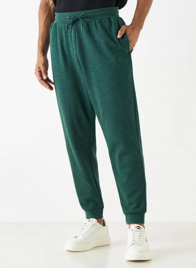 Kappa Kappa Logo Detail Joggers with Pockets and Drawstring Closure