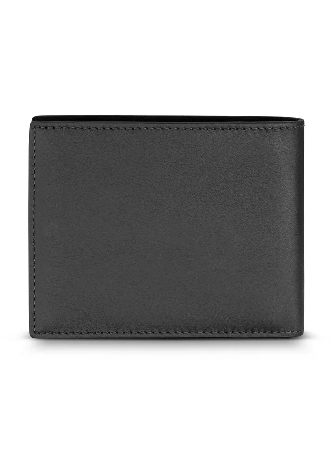CERRUTI 1881 Pollock Black Bifold Genuine Leather Wallet For Men