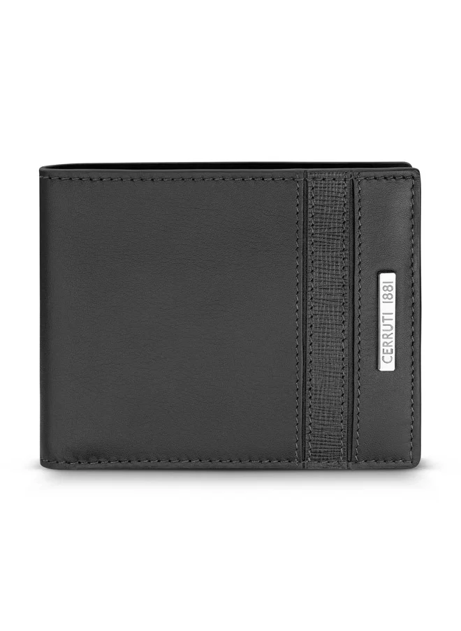 CERRUTI 1881 Pollock Black Bifold Genuine Leather Wallet For Men