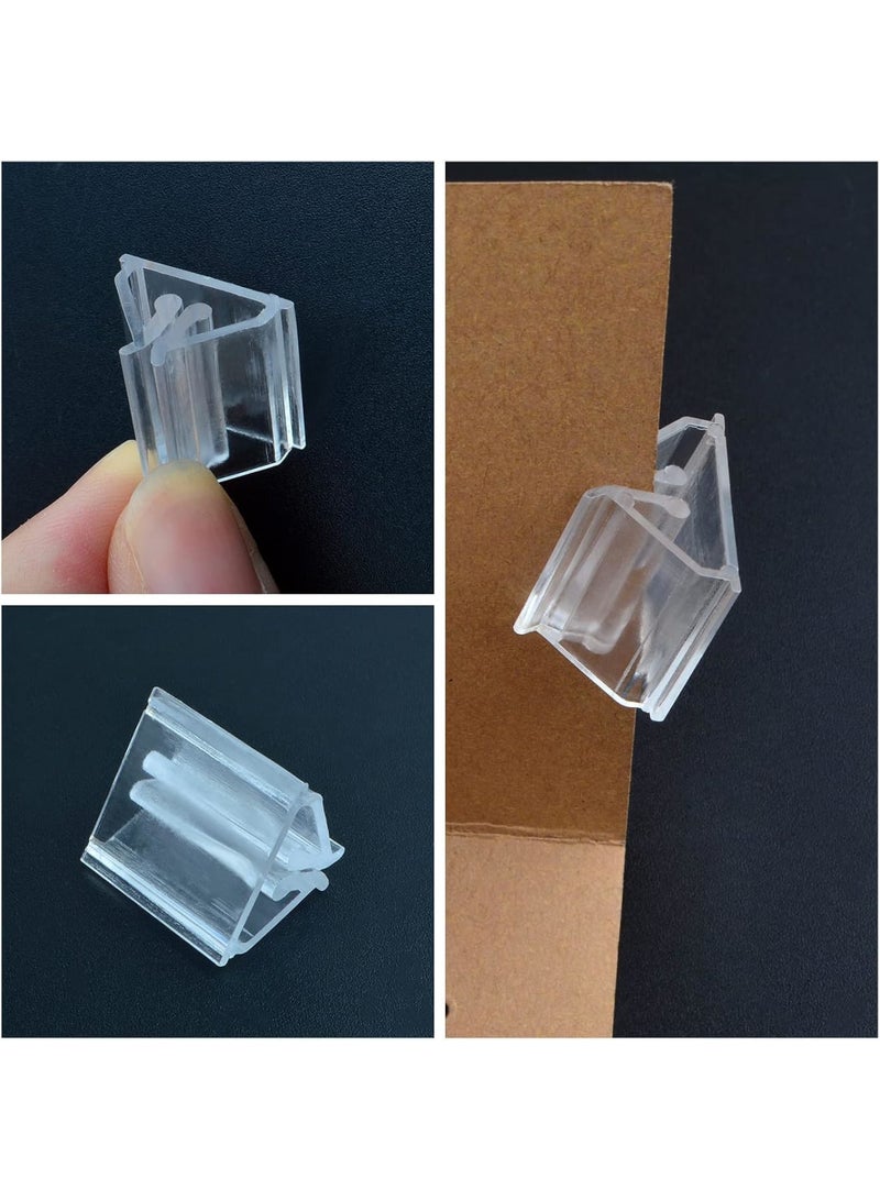 SYOSI Place Card Holders, Small Plastic Wedding Table Sign Stands, Photo and Memo Display Stands, Game Card Holders, Party Favor Stands for Photos, Memos, Table Decorations, Clear, 48 Pieces - Image 3