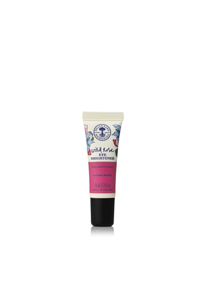 Neal's Yard Remedies - Wild Rose Eye Brightener | Eye Cream For Dark Circles And Puffiness With Hyaluronic Acid | Certified Organic Eye Cream | Vegan Eye Cream | 0.34 Fl.Oz. - Image 1