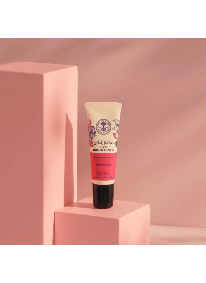 Neal's Yard Remedies - Wild Rose Eye Brightener | Eye Cream For Dark Circles And Puffiness With Hyaluronic Acid | Certified Organic Eye Cream | Vegan Eye Cream | 0.34 Fl.Oz. - Image 1
