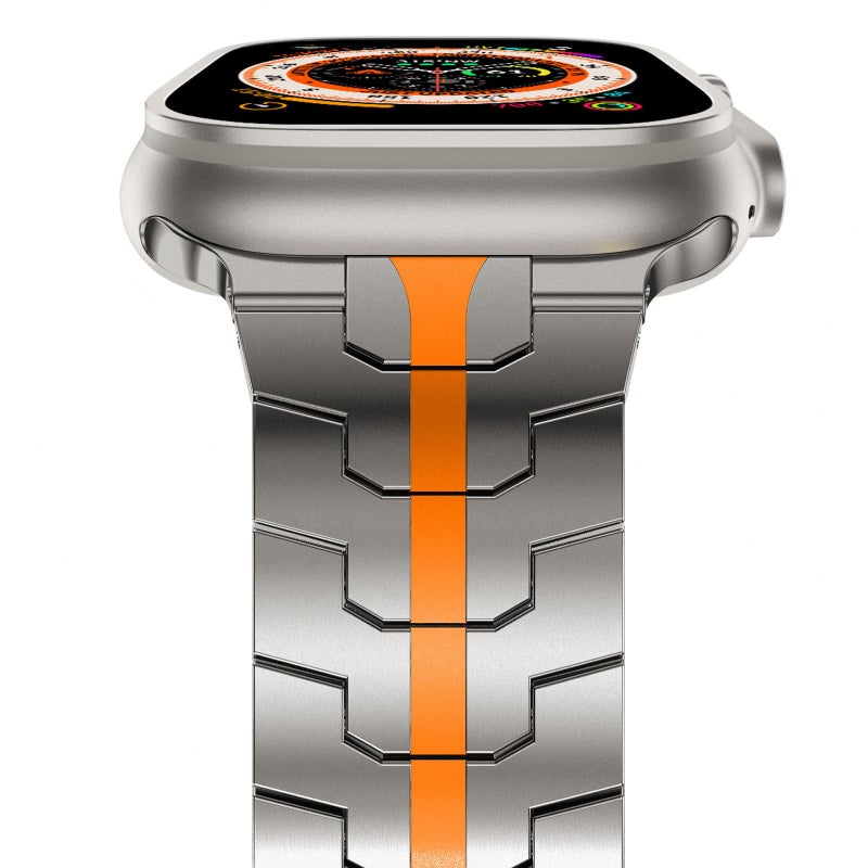 CHANCHY Stainless Steel Band for Apple Watch Band Apple Watch Ultra 3/2/1 Band 49mm, Series 11/10 46mm, 9/8/7 45mm, SE3/SE2/SE 6/5/4 44mm, 3/2/1 42mm, Metal Strap with Folding Clasp for Men - Image 2