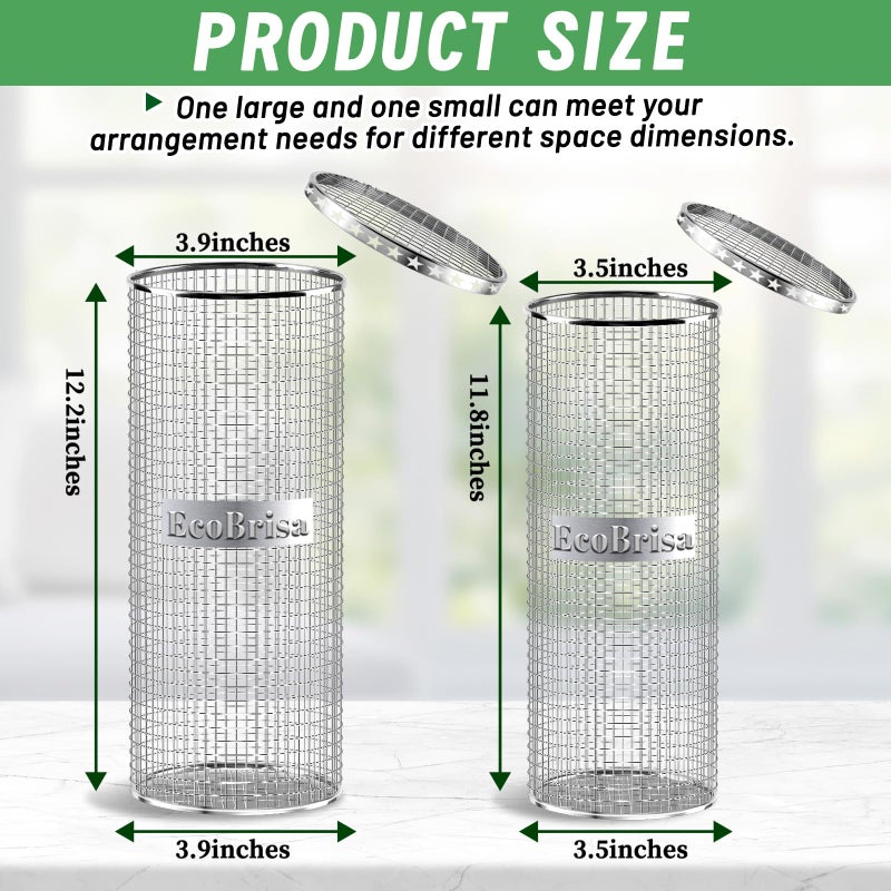 EcoBrisa 2pack Underground Worm Composting Bin, Metal Compost Bin for Recycling Kitchen Food Waste, Outdoor Worm Compost Bin with Holes and Lid Use in Outdoor Garden Vegetable Patch Backyard - Image 2