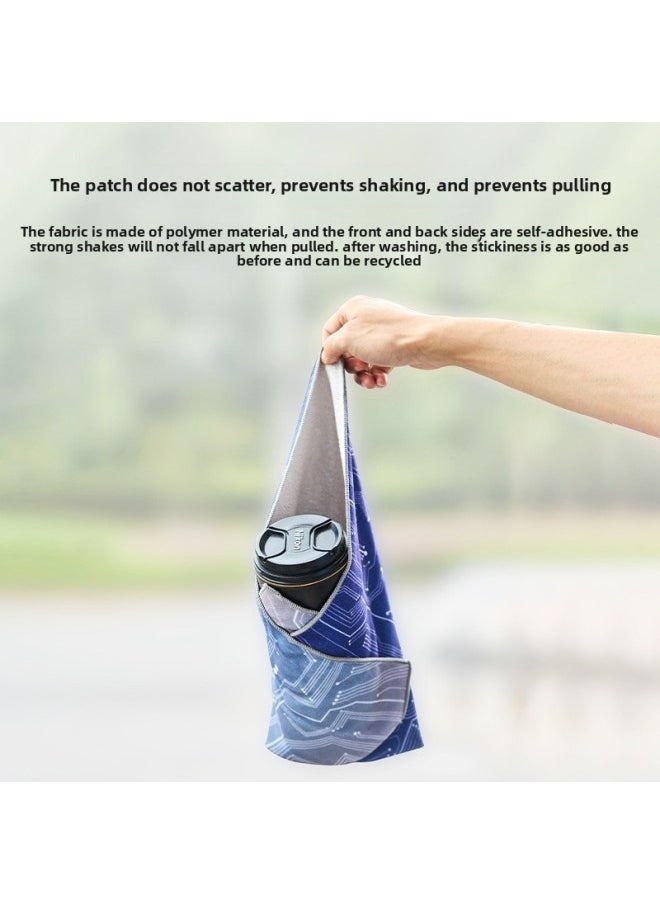 Generic Cwatcun Hong Kong Magic 100 Tape SLR Lens Wrapping Cloth Accompaniably Portable Mobile Phone Tablet 100 Fold Cloth-Color:Forest Style (45*45cm+washable+anti-shake And Anti-pull)  - Image 3
