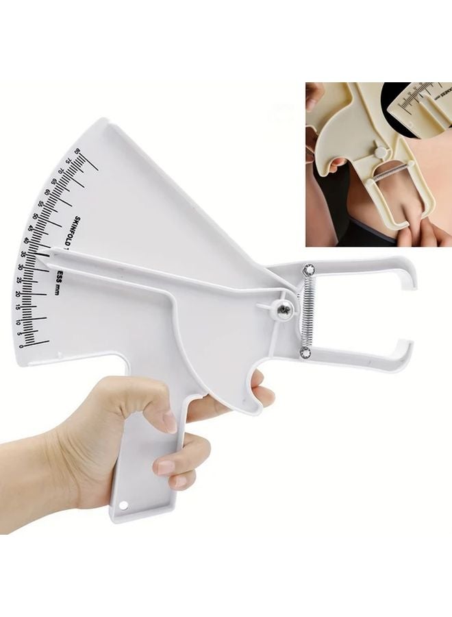 Black Professional Double Spring Body Fat Caliper Tape Measure for Fitness - Image 5