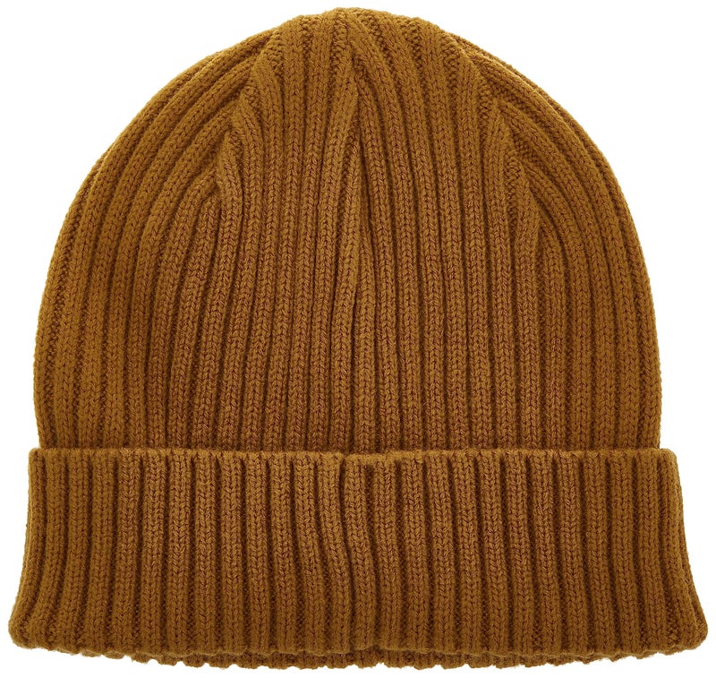 Timberland Men's Ribbed Watch Cap with Logo Plate, Wheat, One Size - Image 3