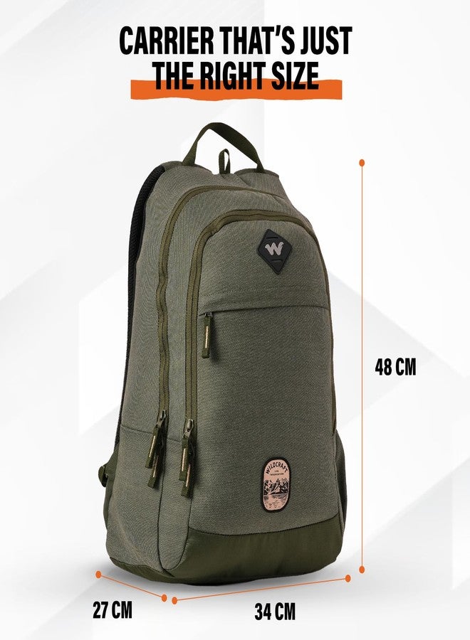 Wildcraft Polyester Backpack for Unisex Expedition LPBP 32 4 Compartment Laptop Backpack | Unisex Durable Lightweight & Stylish Ideal for Travel School Work & Daily Use (Oliv_Twill),Green - Image 5