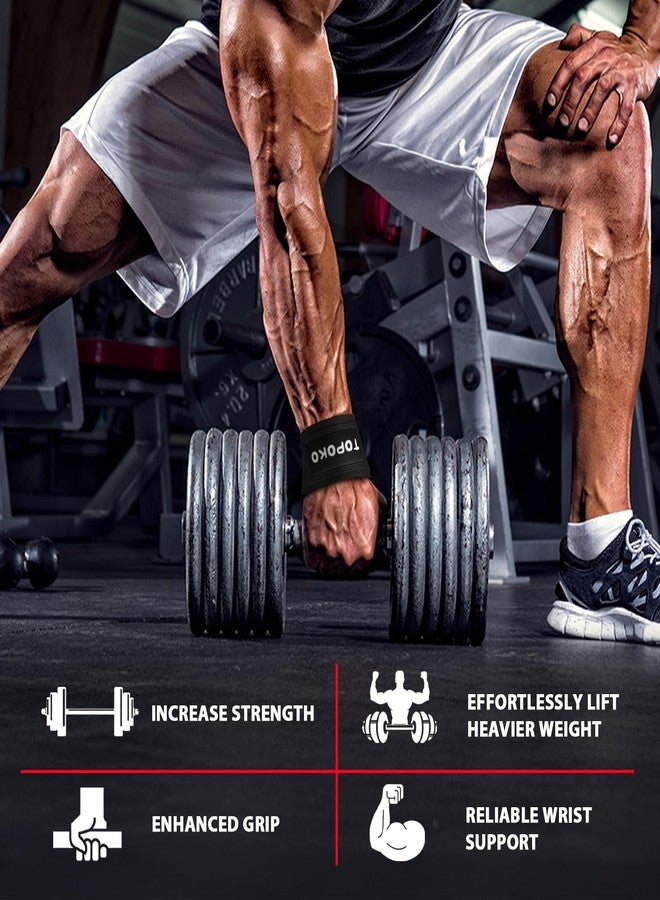 TOPOKO Lifting Wrist Straps for Weightlifting, Deadlifts, Powerlifting & Strength Training – 21.2” Cotton Workout Straps with Neoprene Padding & Non-Slip Hex Grip – Gym Straps for Men & Women - Image 5