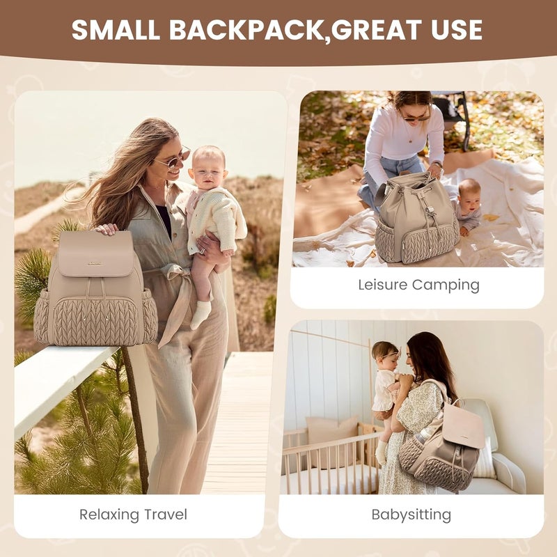 LOVEVOOK Khaki Diaper Bag Backpack - Image 4