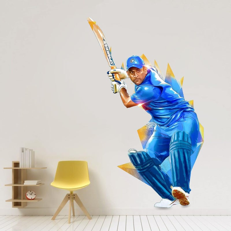 Design Zoo Dhoni Helicopter Shot Wall Sticker Size 51 X 66 cm
