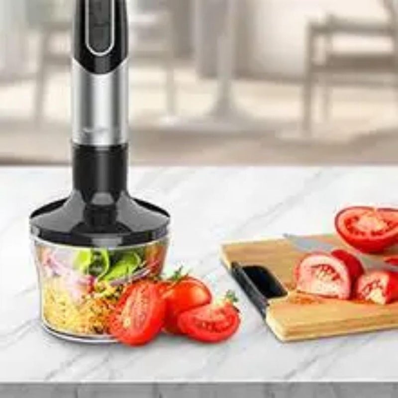 5 in 1 Giant Hand Blender Chopper Food Processor Electric Whisk 750W - Includes Chopper Bowl and Cup - Image 2