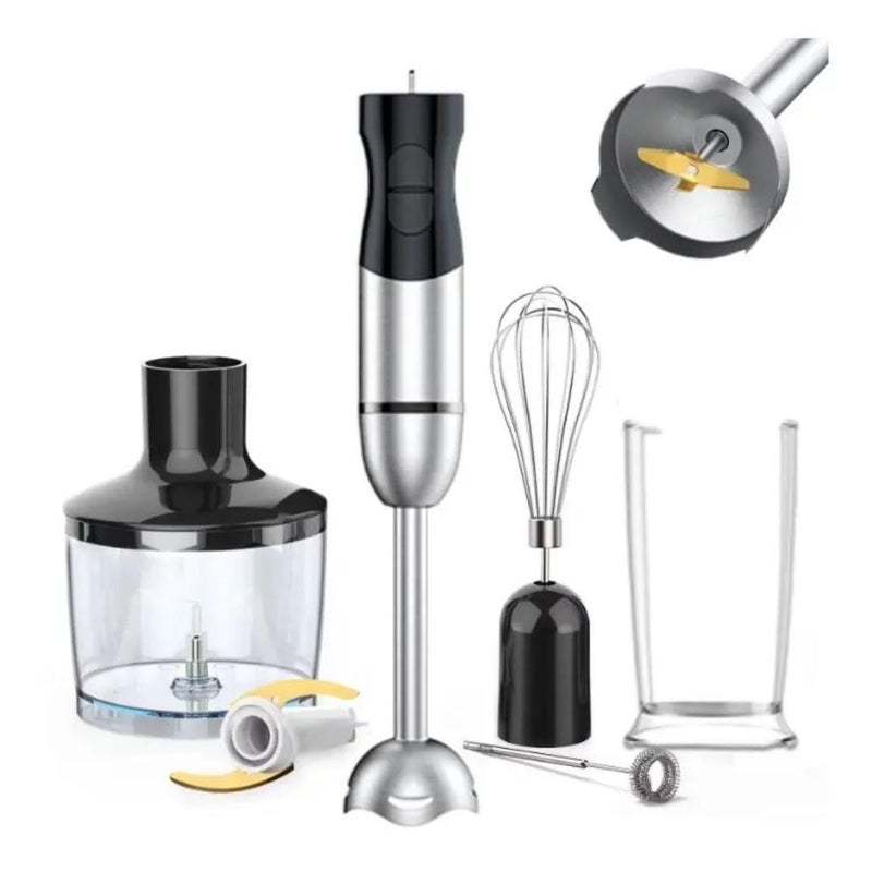 5 in 1 Giant Hand Blender Chopper Food Processor Electric Whisk 750W - Includes Chopper Bowl and Cup - Image 1