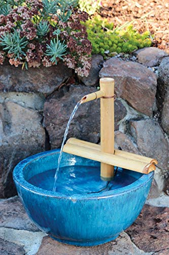 Bamboo Accents Zen Garden Water Fountain Kit - Adjustable Spout with Smooth Matte Finish, Includes Submersible Pump - Ideal for Indoor & Outdoor Use, Container Not Included (12" Adj Half-Rounds) - Image 3