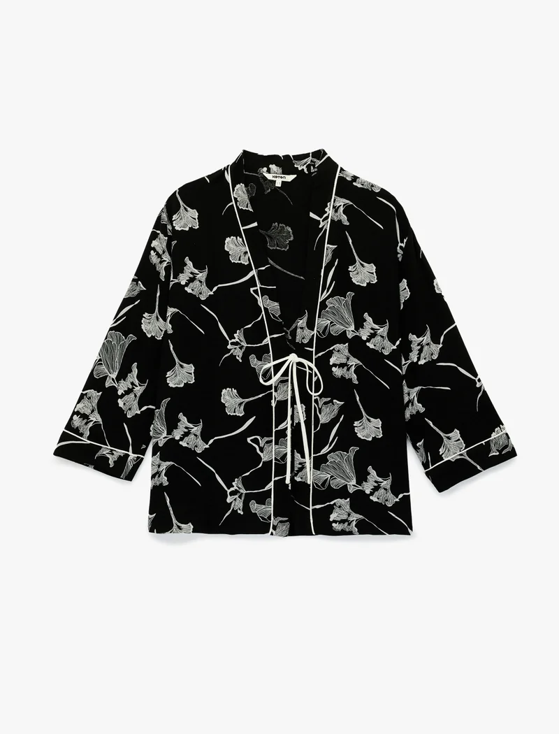 كوتون Floral Kimono Jacket