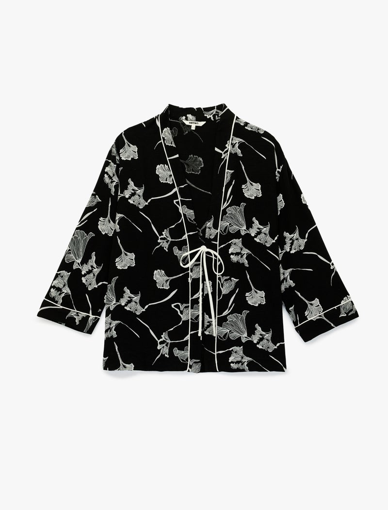 KOTON Floral Kimono Jacket - Image 2