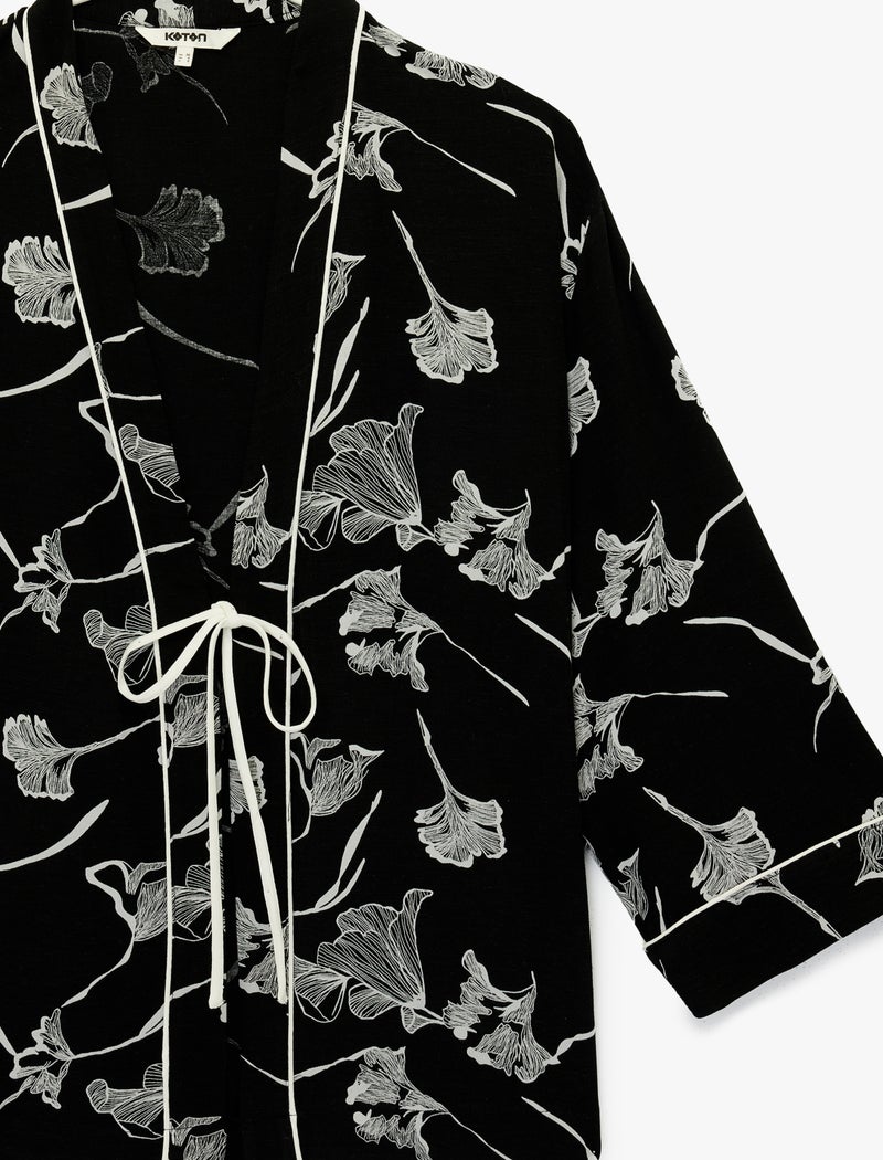 KOTON Floral Kimono Jacket - Image 4
