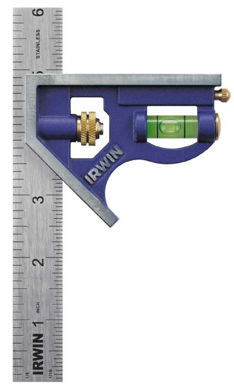 IRWIN Tools Combination Square, Metal-Body, 6-Inch (1794468), Blue - Image 2