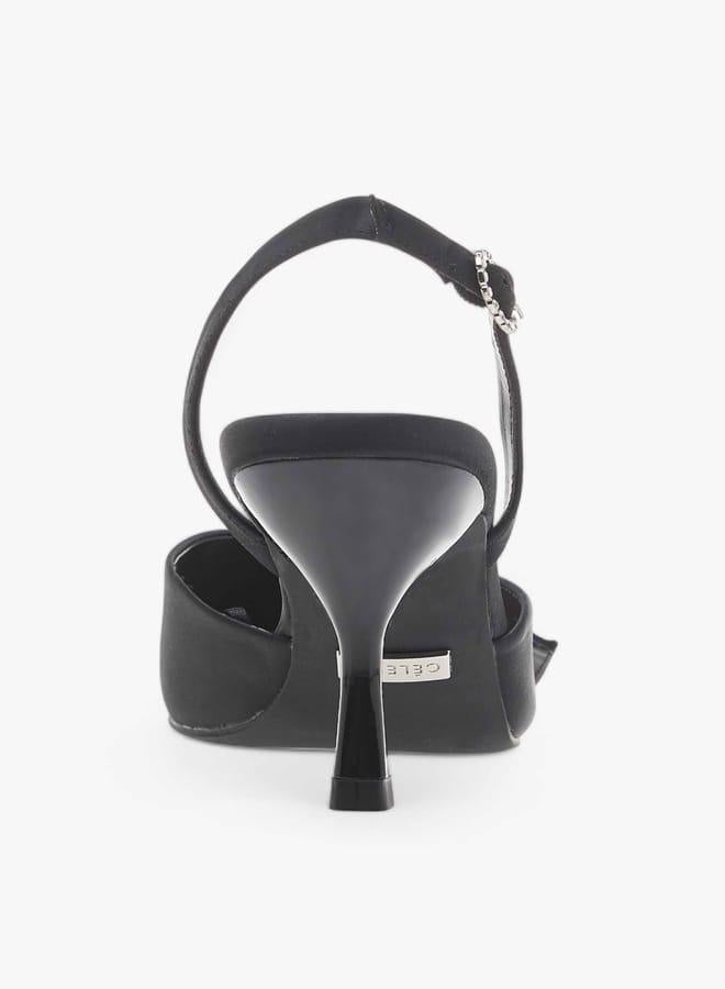 سيليست حذاء نسائي بكعب ستيليتو مزين بإبزيم وحزام خلفي - Image 5