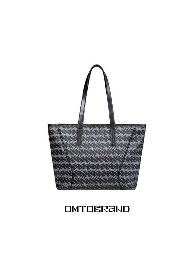 OMTO to New Black Truffle Zipper Tote Bag For Women, Large Capacity Bag, College Student Gift For Qixi Valentine's Day, Shoulder Bag - Image 5