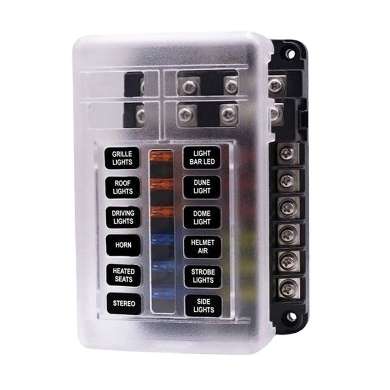 Modified Multi-Channel Fuse Box 12-Channel Positive And Negative Pole Car Boat Fuse Seat With Led Lamp Screw Insert Fuse Box - Image 4