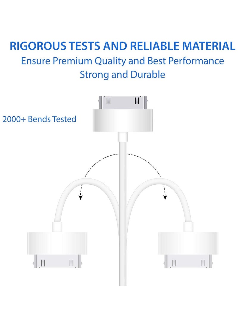 ماركة غير محددة كابل بيانات USB للمزامنة والشحن لأجهزة iPhone 4/4s، وiPhone 3G/3GS، وiPad 1/2/3، وiPod، وكابل شاحن 30 دبوس - 1 متر  - Image 5