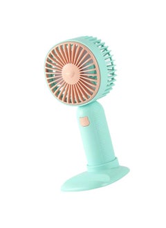 Thoraya Portable Handheld Fan with Stand Base 400mAh USB Rechargeable Quiet Stable Small Desk Fan for Home Study Travel Green  - Image 2
